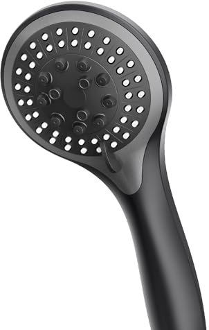 VEHHE Pommeau de Douche, Pommeau de Douche Haute Pression avec 5 Modes de Pulvérisation, Douche Noir avec un Style Moderne Unique, pour la Maison, le Gymnase et le Spa