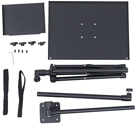 VINTORKY Ständer Für Projektor Aus Metall Und Eisen Kompakt Und Praktisch Höhenverstellbar Und Winkelbar Für Präsentationen Aufnahmen Lesungen Und Reden Unterstützt Laptops