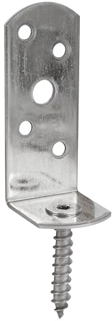 Alberts 846299 Flechtzaunhalter L-Form | Edelstahl | Gesamthöhe 115 mm | 24er Set