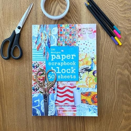 Daphne's Diary Scrapbook I | 50 Seiten mit 100 schönen Designs | Vintage Scrapbooking-Kit mit hochwertigem Papier und Bastelmaterialien | Ideal für Selbstfürsorge und kreative Projekte