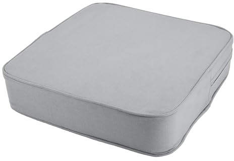 Stylelex Orthopädisches Sitzkissen Minimalist - 100% Baumwolle mit Kaltschaum-Schaumstoff - Qualitatives Stuhlkissen - Feste Qualität - Waschbar (1, Hellgrau, 45x45x10cm)