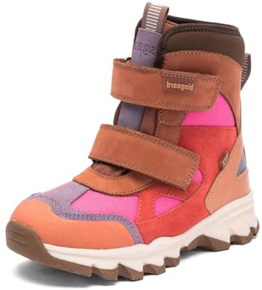 Bisgaard 64203.224 2033 slip-stövlar läder och textil unisex i grön kombination, rosa, 30 EU