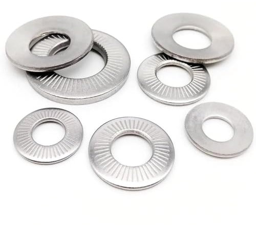 AYYSSM Rondella di bloccaggio seghettata a Molla a Disco in Acciaio Inossidabile 304 M3-M16 2/50 Guarnizione Elastica zigrinata conica(2pcs M16)