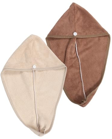 Holibanna 2 Stück Schnelltrocknende Haartrockenhaube aus Coral Fleece mit Starker Wasseraufnahme Dickem Design und Einfachem Großzügigem Aussehen für Frauen