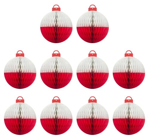 10 piezas sofisticadas decoraciones temáticas de pesca, esferas de papel para mesas y decoraciones de techo colgantes, decoraciones de reuniones al aire libre