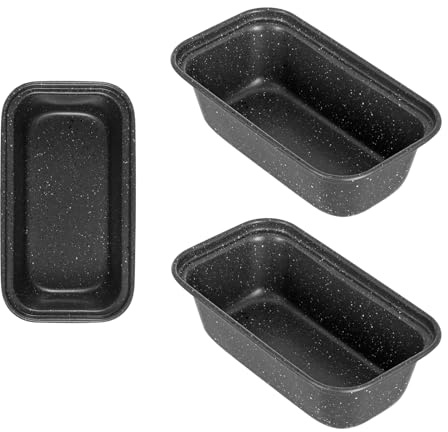 Walooza Mini Loaf Pan, 6x3 Inch Nonstick Bread Pans for Baking, Oven & Air Fryer Safe Small Banana Bread & Meatloaf Pan, Carbon Steel Baking Tins for Homemade Bread (Mini Loaf Pan(3-pack))