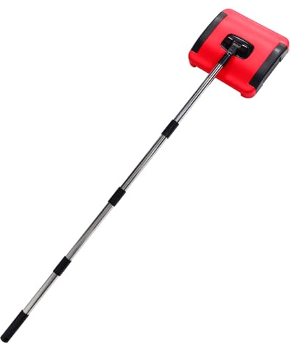 HONMEET 1 Set Barredora de Alfombras de Mano Barredora de Suelos Duros con Altura Ajustable para Limpieza Profunda en Hogar