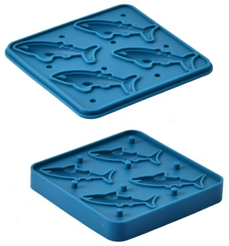 Shark Silicone Ice Mold, Reusable Ice Cube Molds, 3D Shark ICES Cube Tray, Novelty Easy Release Silicone Tray Cube Mould, Cute Shark ICES Molds for Drinks Whiskeys Cocktails Juice, 1pcs