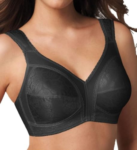 Playtex Women's 18 Hour Ultimate Shoulder Comfort Wireless Bra US4693, Black, 42B