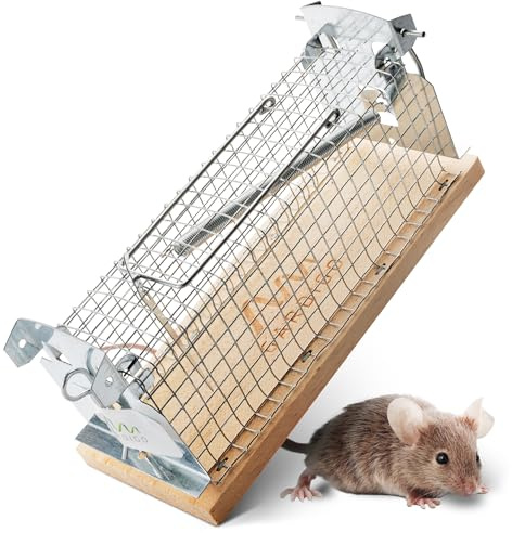 Gardigo 62351 - Trappola per Topi Vivi Humana; Cattura e Caccia Roditori Vivi; Sicura per Bambini e Animali Domestici; Trip Trap Riutilizzabile; 15 x 6 x 7,5 cm
