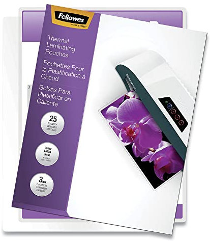 Fellowes Fellowes Laminierfolie, 3 mil, glänzend, 22,9 x 29,2 cm, 25 Stück