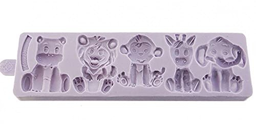 Moule pour décoration de gâteau Thème animaux de la Jungle