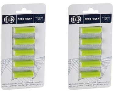 SEBO 2X Vacuum Cleaner Air Fresheners, Citrus Scent, Green, Pack of 5