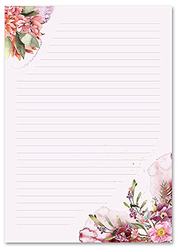 Briefpapier Blumen & Blüten Liebesbrief BLÜTENZEIT - DIN A4 Format 250 Blatt