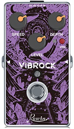 Rowin VIBROCK Chorus-Tremolo Pedal Monoblock Tamaño Completo Modulación Guitarra Pedal True Bypass RE-02