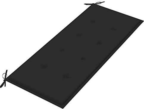 WIFESE Gartenbank-Auflage Schwarz 120x50x3 cm Sitzkissen Bank Bankauflage Kissen Outdoor Bierbankauflagen Sitzpolster Bank Sitzauflagen FüR BäNke Bankkissen Eckbank Auflagen