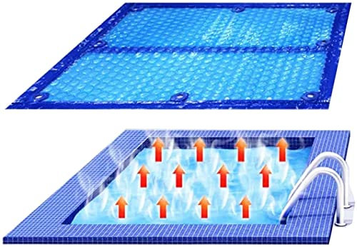 solarfolie Pool Abdeckung Solar-Schwimmbadabdeckung, Rechteckige Solar-Blasen-Wärmeisolationsfolie, Robuste Plane Mit Ösen, for Aufblasbare Pools, In Den Boden Eingelassene Pools (Size : 4m x 8m(13ft
