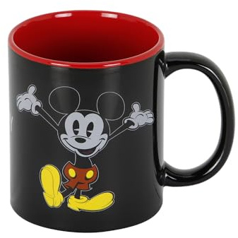 Mickey Mouse Face-Taza, Negro, 13 x 9.5 cm