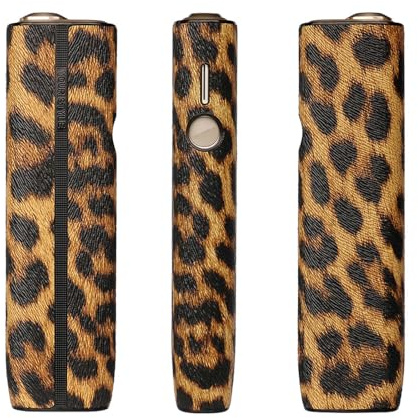 Keminsung Étui compatible avec IQOS compatible avec ILUMA ONE / compatible avec ILUMA I One Cover en cuir avec couvercle latéral étui de protection extérieur pour cigarette (marron clair)