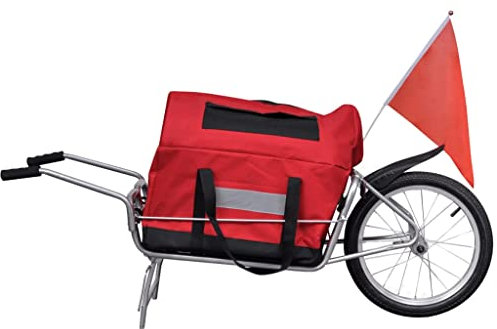 TALCUS Fahrrad-Lastenanhänger Einrad mit Aufbewahrungstasche