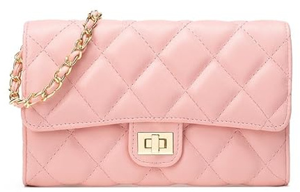 FUNSEED Bauchtaschen für Herren und Damen, PU, solide Kette, Crossbody-Gürtel, Taille, Geldbörse, Tasche, Gurt für Reisen, Laufen, Radfahren, Pink, Medium, Solide