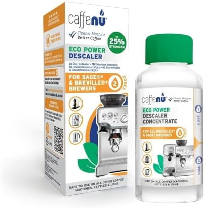 Sage Compatible Descaling Solution. 200ml Descaler Compatible with All Sage and Breville Coffee Machines. Removes Limescale and Provides Hotter Coffee. 2 Uses.