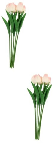 STOBAZA 10stücke Künstliche Tulpen Realistische Imitation Blumen Für Hochzeiten Partys Fotografie Und Wohnkultur Elegante Deko Für Zuhause Und Garten Farbe Fleischrosa