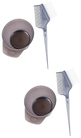 Healeved 4pezzi Ciotola Per Tinta Con Manico Per Colorazione Fai Da Te Strumenti Essenziali Per Parrucchieri e Uso Domestico Colori Random Pratica e Resistente