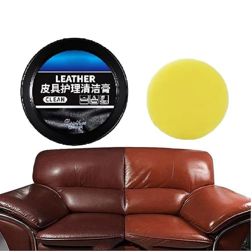 Lederreinigungspflegepaste, Ledersofa, Lederwaren, Paste Fleckenreinigung, Entfernung, Mehrzweck-Waschpaste, wasserlos, X1w6