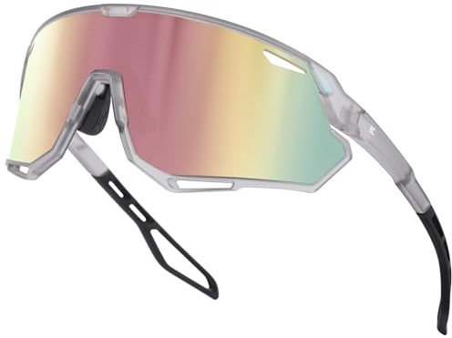 Bircenpro Sportbrille-Sonnenbrille für Herren Damen – UV Protection Fahrradbrille Radbrille für Laufen, MTB, Golf, Rennrad und Radfahren