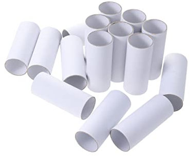 BEBEMOKO 15 Rollen Kartonröhrchen Sorptionsmittel Toilettenpapier Verpackungsboxen Versandrolle Poster Behälter Lipgloss Basis Versandkartons Verpackung mit Deckel weiß