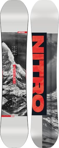 Nitro Snowboards Herren Prime RAW Board, Allmountainboard, Directional, Cam-Out Camber, All-Terrain, Mid-Wide & Wide für Große Füße