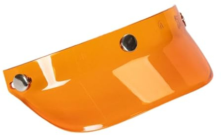 Oshhni Visor Peak Sonnenschutz 3 Snap Direct Ersetzen Sie für 3/4 Helme, Transparente Orange