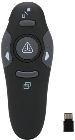 Wrtysully Presentador Inalámbrico para Presentaciones en la Oficina, Control Remoto, Amplia Aplicación con Receptor Inalámbrico para Reuniones, Clases de Oratoria