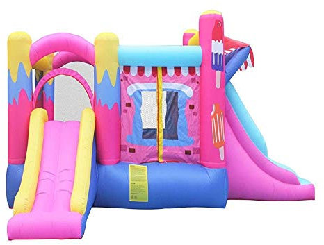 VDCVADKYE Bouncy Castle, Inflatable Castle Trampoline With Slide Play Facility 520x275x205cm