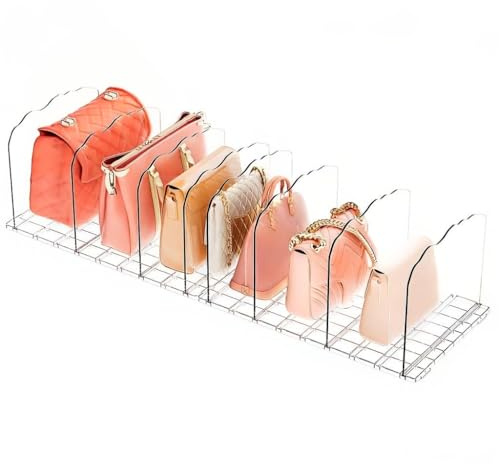 Freshmagis Verstellbarer Aufbewahrung für Handtaschen, Regaltrenner Acryl, stabile Trennwände für Handtaschen, Organizer für Frauen, mit Feuchtigkeitsregulierung, Ablagefächer (Welle)