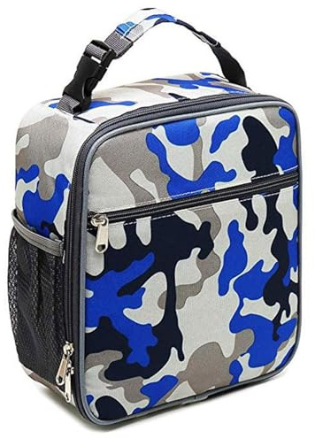MLPKOI Kühltasche Klein, Lunchtasche Isoliert Tragbare Kühlbox Faltbar Kleine Kühltasche Leichte Einfache Reinigung für Arbeit, Schule(Tarnfarben)
