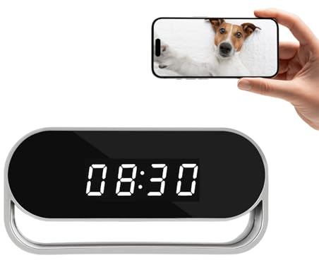WIWACAM MW7 Plus Caméra Espion WiFi 2K Ultra HD Camera, Détection de Mouvement Intelligente, Alarme sur Téléphone Portable, Vision Nocturne, Alarme par e-Mail