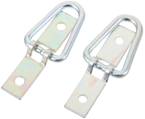 BUGUUYO 2 Pezzi Ancoraggi D-ring Heavy Duty per Fissaggio Carichi su Barche Rimorchi Camion e Rv Anelli di Ancoraggio Resistenti e Impermeabili per Montaggio Superficie