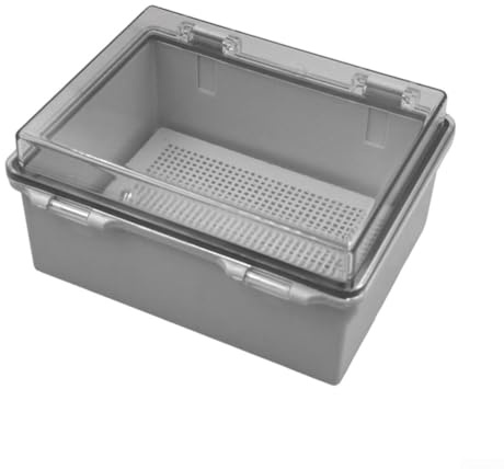 Boîtier électrique transparent IP66 étanche avec couvercle transparent et boucle à charnière, boîtier extérieur en plastique ABS résistant aux intempéries pour compteur