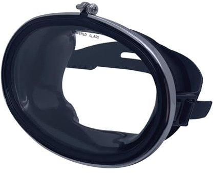 Scubaa Dykglasögon – högupplöst härdat glas, snorklingsmask med bred sikt | professionell dykutrustning för vuxna och tonåringar, i rostfritt stål, justerbart halkfritt spänne