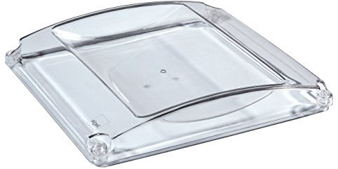SIGEL ZB141 Zahlteller aus glasklarem Kunststoff, 18 x 19 x 3 cm, mit grifffreundlicher Mulde