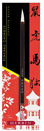 Clairefontaine 22900T - Un pinceau chinois en poil de chèvre et de lapin 23 cm 30,50 x 8,50 x 0,50 cm Noir