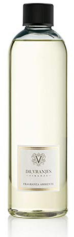 Dr. Vranjes - Recarga de Ginger Lime 500 ml con Varillas Blancas – Recarga difusor, Fragancia de habitación de lujo, Made in Italy, Aroma principal: Afrutada, Lima, Jengibre, Pimienta Blanca