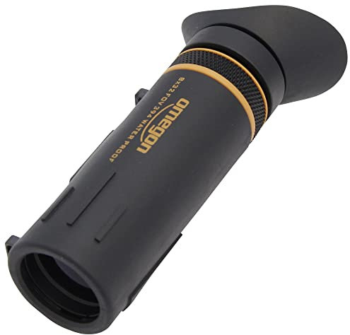 Omegon monokulär kikare 8 x 32 8x zoom med stort synfält vattentät för resor och fågelskådning, flerhärdat BaK-4-utseende