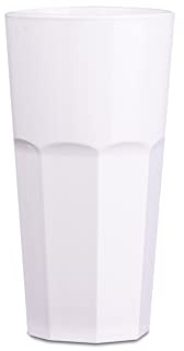 Elite Remedy Polycarbonate Pint Tumblers White CE 20oz / 568ml - Set of 4 - White Plastic Pint Glasses