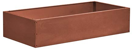 prima terra Hochbeet-Bausatz Edelrost PLANUS Maße 158x78cm Höhe 35cm