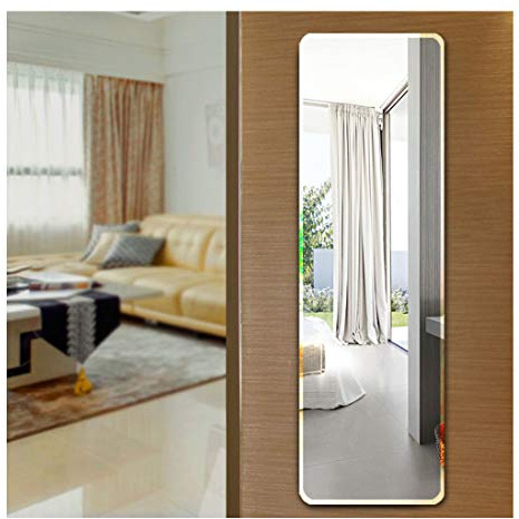 Ecentaur Frameless Door Mirrors Wall Mirror Full Length Body Mirror for Wall Mounted Bedroom Closet Wardrobe Long Size Mirror