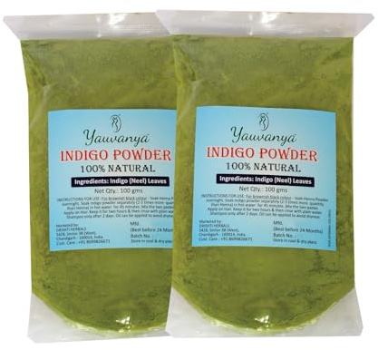 Yauvanya Indigo en polvo puro para pelo - 200 gms (2 x 100 G)