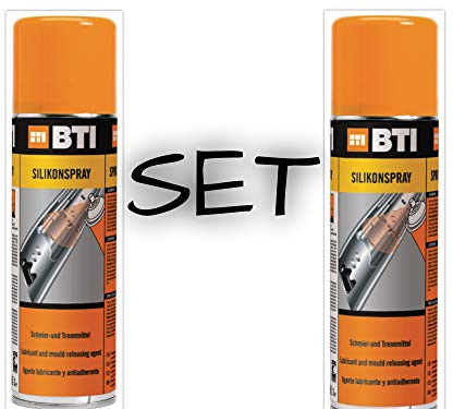 BTI Silikonspray SET ersetzt das Kabelgleitspray - farblos - 400ml - Geeignet für alle täglich anfallenden Arbeiten, bei denen Teile zu schmieren, zu schützen oder zu isolieren sind.